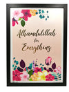 DG A3 Framed Print Art Alhamdulillah For Everything