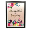 DG A3 Framed Print Art Alhamdulillah For Everything