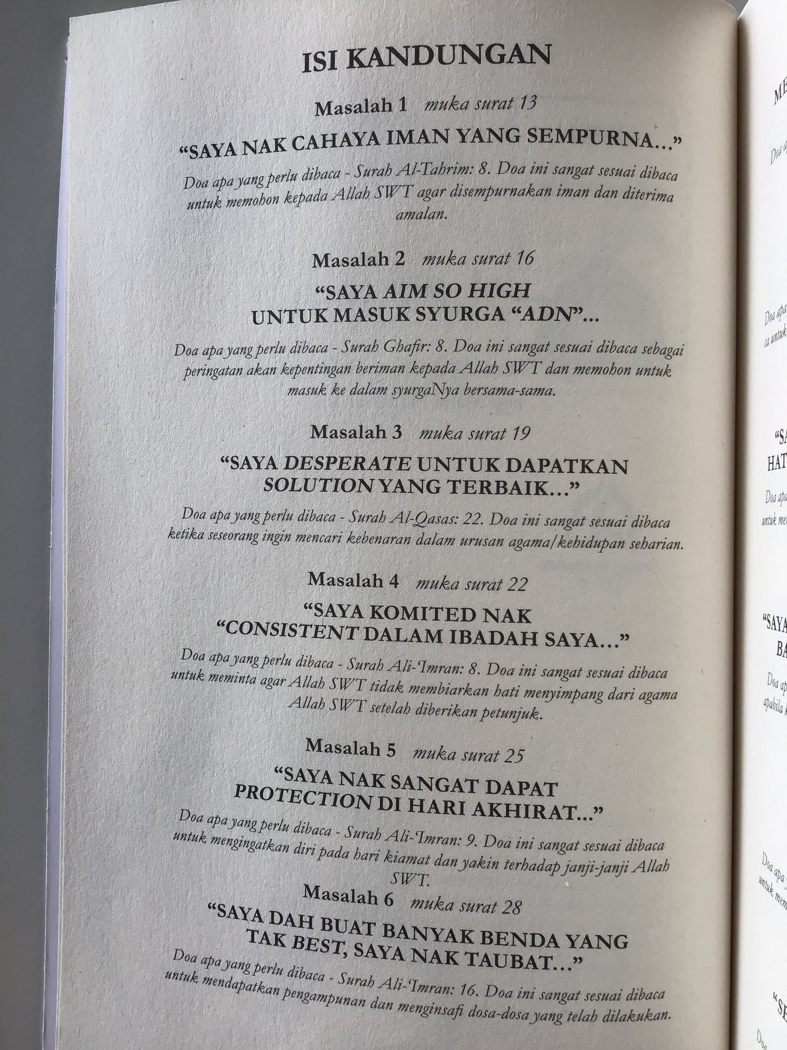 Tadabbur Terapi Doa Kejayaan Luar Biasa