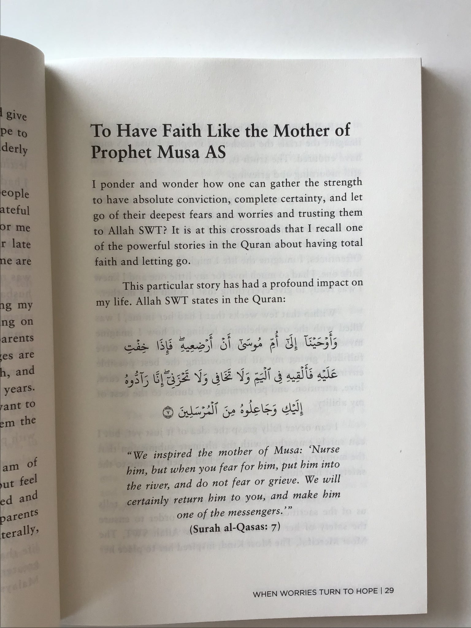 When Worries Turn to Hope