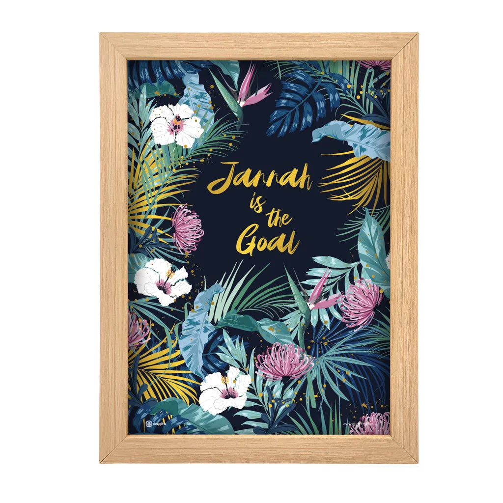 DG A4 Framed Print Art Jannah is the Goal