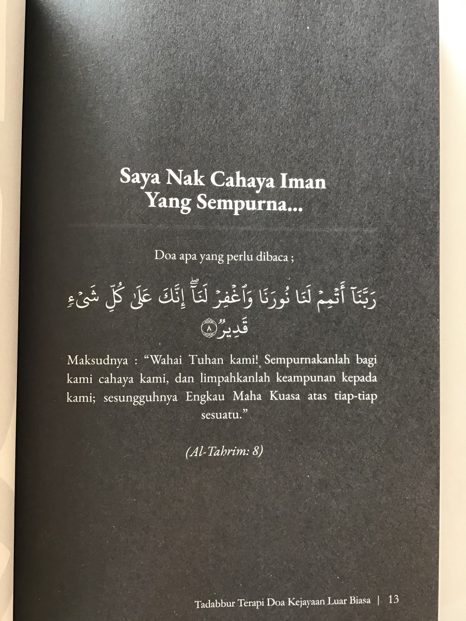 Tadabbur Terapi Doa Kejayaan Luar Biasa