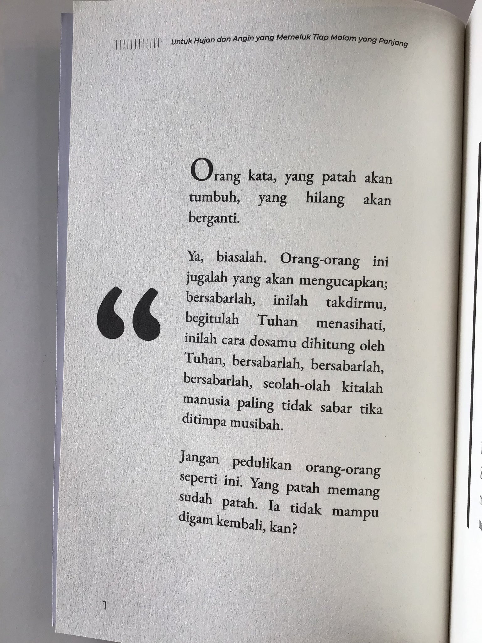 Untuk Hujan Dan Angin Yang Memeluk Tiap Malam Yang Panjang