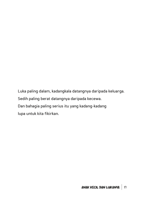 Anak Kecil Yang Kehilangan Pundaknya