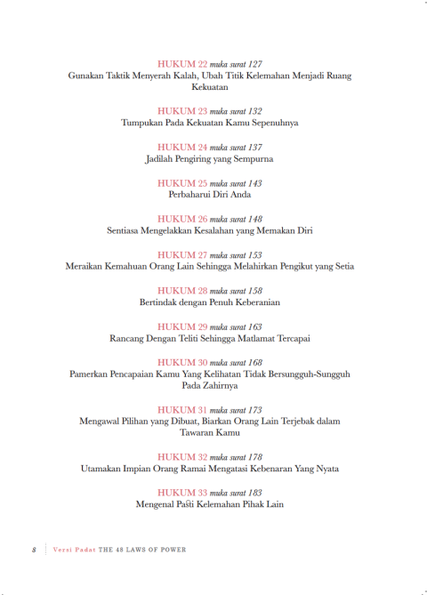 The 48 Laws of Power (Edisi BM Versi Padat)