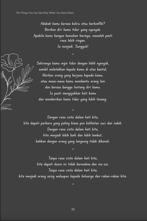 The Things You Can See Only When You Slow Down (Edisi BM)