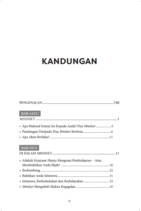 Mindset: The New Psychology of Success (Edisi BM)