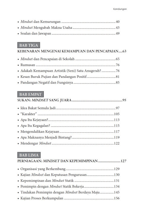 Mindset: The New Psychology of Success (Edisi BM)