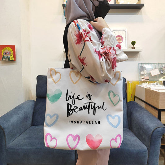 DG Totebag Life is Beautiful Insha'Allah