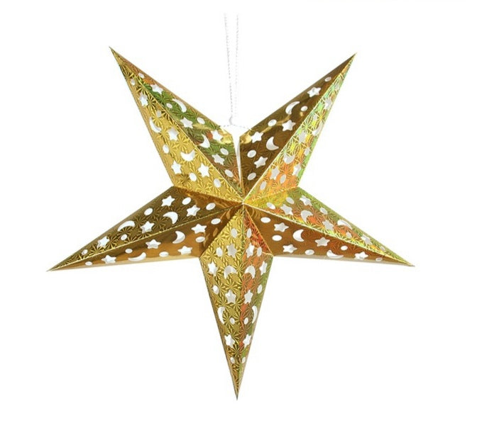 Five Pointed Star Lantern 45cm - with Light