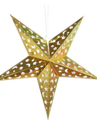 Five Pointed Star Lantern 45cm - with Light