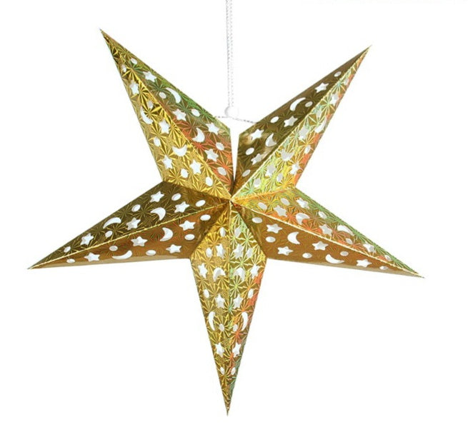 Five Pointed Star Lantern 60cm - with Light