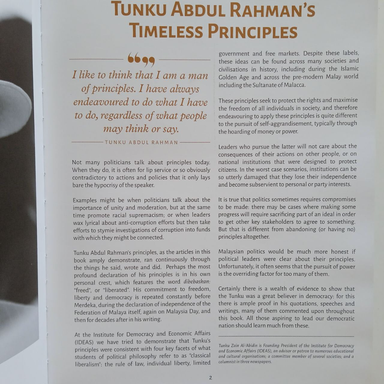 Dialog: Thoughts On Tunku's Timeless Thinking