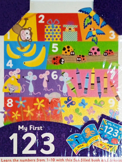 My First 123: Book & Canvas
