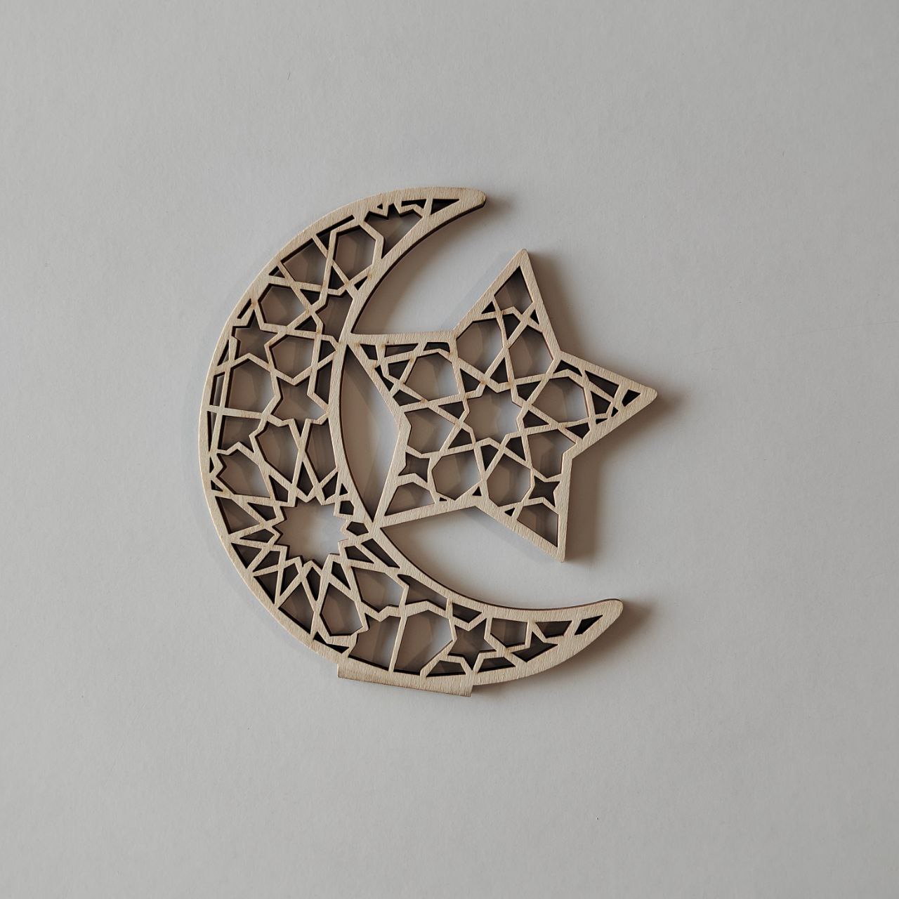 Wooden Standee Deco - Moon W/Star